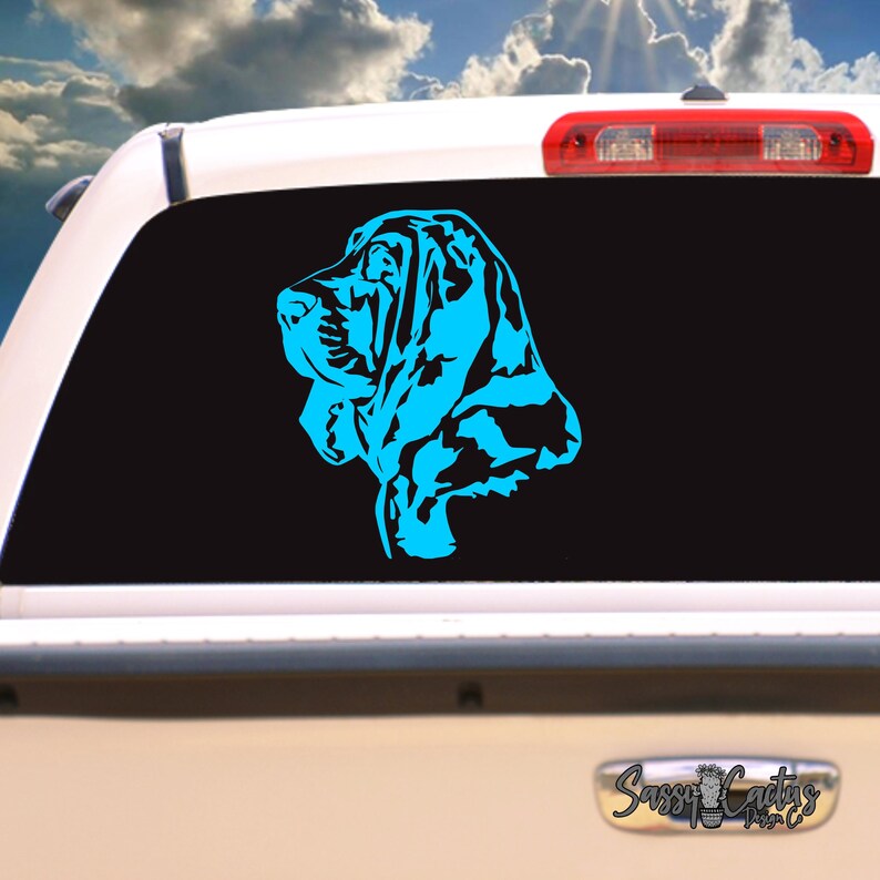 BLD 25 Bloodhound Vinyl Decals Adorable Dog Decor for Laptops, Cars