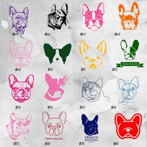 FRC65-80 | French Bulldog Vinyl Decals: Adorable Canine Decor for Laptops, Cars, and More!