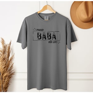 Proud Baba for Life T-Shirt, Persian Father&#39;s Day Gift, Father&#39;s Day Gift Tee for Babas, New Grandparent Announcement Baba Shirt, Baba Gift