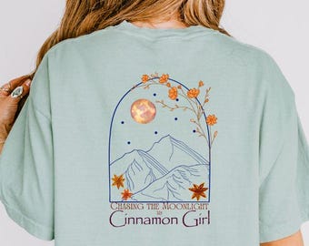 Celestial Unisex Tee, Retro Rocker Shirt, Chasing the Moonlight Rock Shirt, Moon and Stars TShirt, 70's Rock Band Comfort Colors Gift Shirts