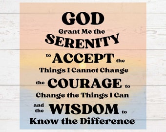 Serenity Prayer SVG File: Inspirational Wall Art (Digital Download)