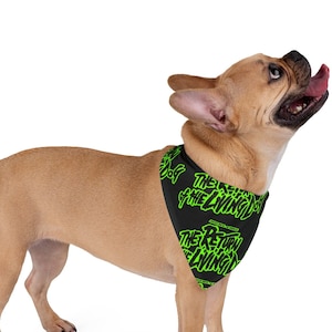 the return of the living dog Pet Bandana, two sizes, zombie dog bandana, horror movie dog bandana, horror movie pet bandana, horror pet