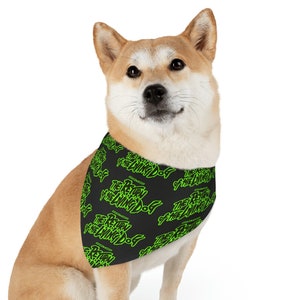 Return of the living DOG Pet Bandana Collar, S-XL, horror movie dog bandana, horror movie dog clothes, Funny zombie horror movie dog bandana