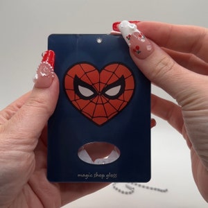 Spider Acrylic Photocard Holder, K-pop Photocard, PC Holder, Spidey, Photocard Holder, Cute Kawaii, Photocard image 3