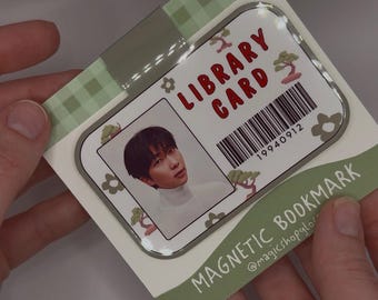 BTS bibliotekskort magnetiskt bokmärke | Läsa böcker Kpop bokflik journalplanerare insats tillbehör brevpapper present bokälskare söt