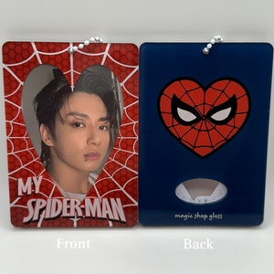 Spider acryl fotokaarthouder, K-pop fotokaart, pc-houder, Spidey, fotokaarthouder, schattig kawaii, fotokaart