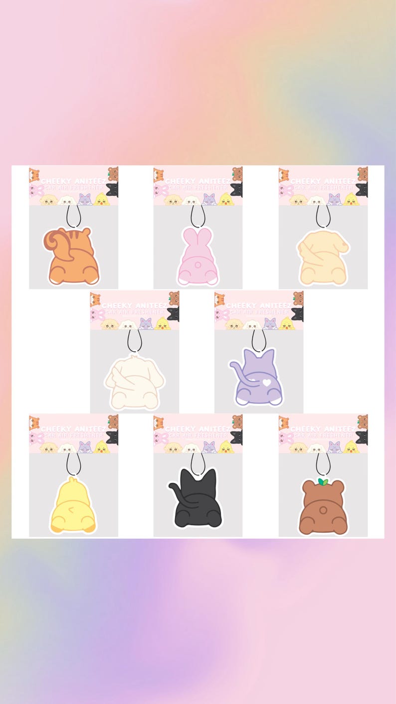 Cheeky Aniteez Car Air Freshener: Kpop Ateez Merch Gift image 1