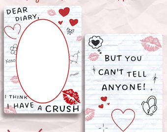 Dear Diary Acrylic Photocard Holder: K-pop PC Keychain Crush