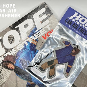 J-Hope Car Air Freshener - JHope of BTS | Hope On The Street | Bangtan Car Accessories Kpop | J-Hope Merch| Hobi Bts Hoseok