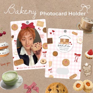 PREORDER** Bakery Acrylic Photocard Holder, K-pop Photocard, PC Holder, Pastry, Photocard Holder, Cute Kawaii, Photocard