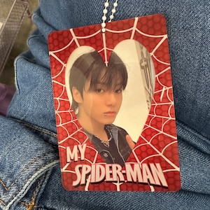 Spider Acrylic Photocard Holder, K-pop Photocard, PC Holder, Spidey, Photocard Holder, Cute Kawaii, Photocard image 4