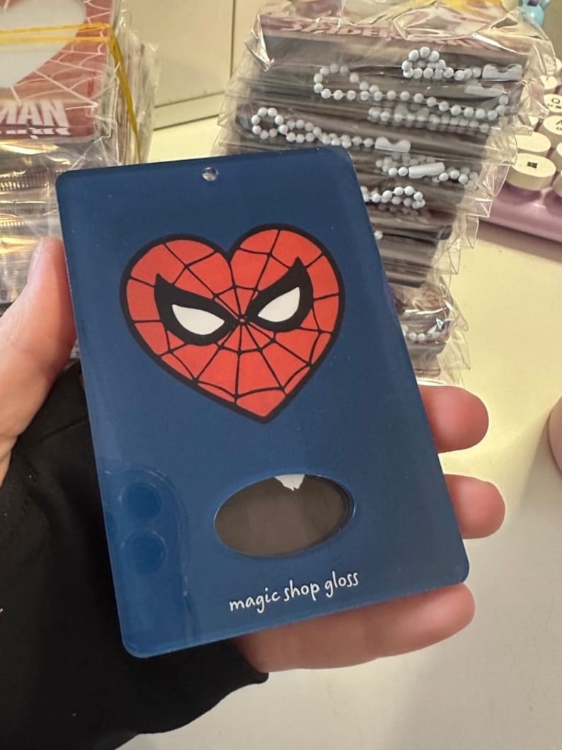 Spider Acrylic Photocard Holder, K-pop Photocard, PC Holder, Spidey, Photocard Holder, Cute Kawaii, Photocard image 6