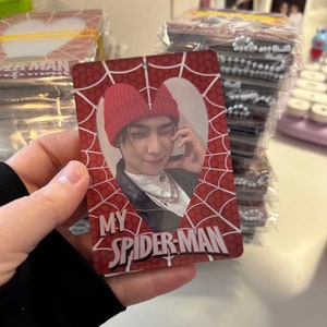 Spider Acrylic Photocard Holder, K-pop Photocard, PC Holder, Spidey, Photocard Holder, Cute Kawaii, Photocard image 5