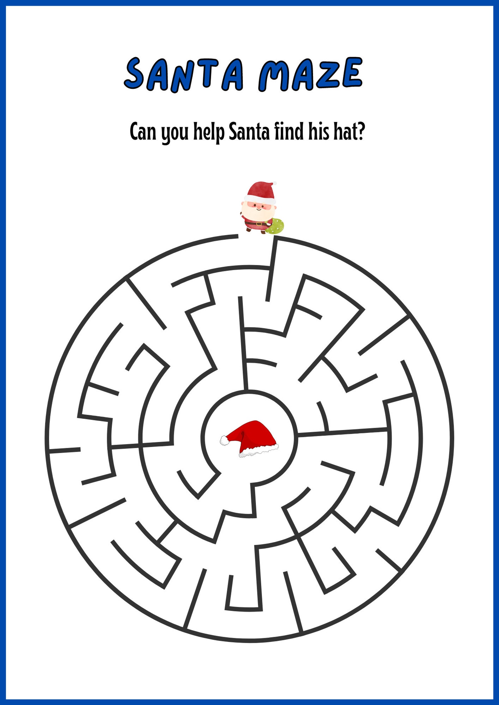 Santa Christmas Printable Activity Pages - Etsy
