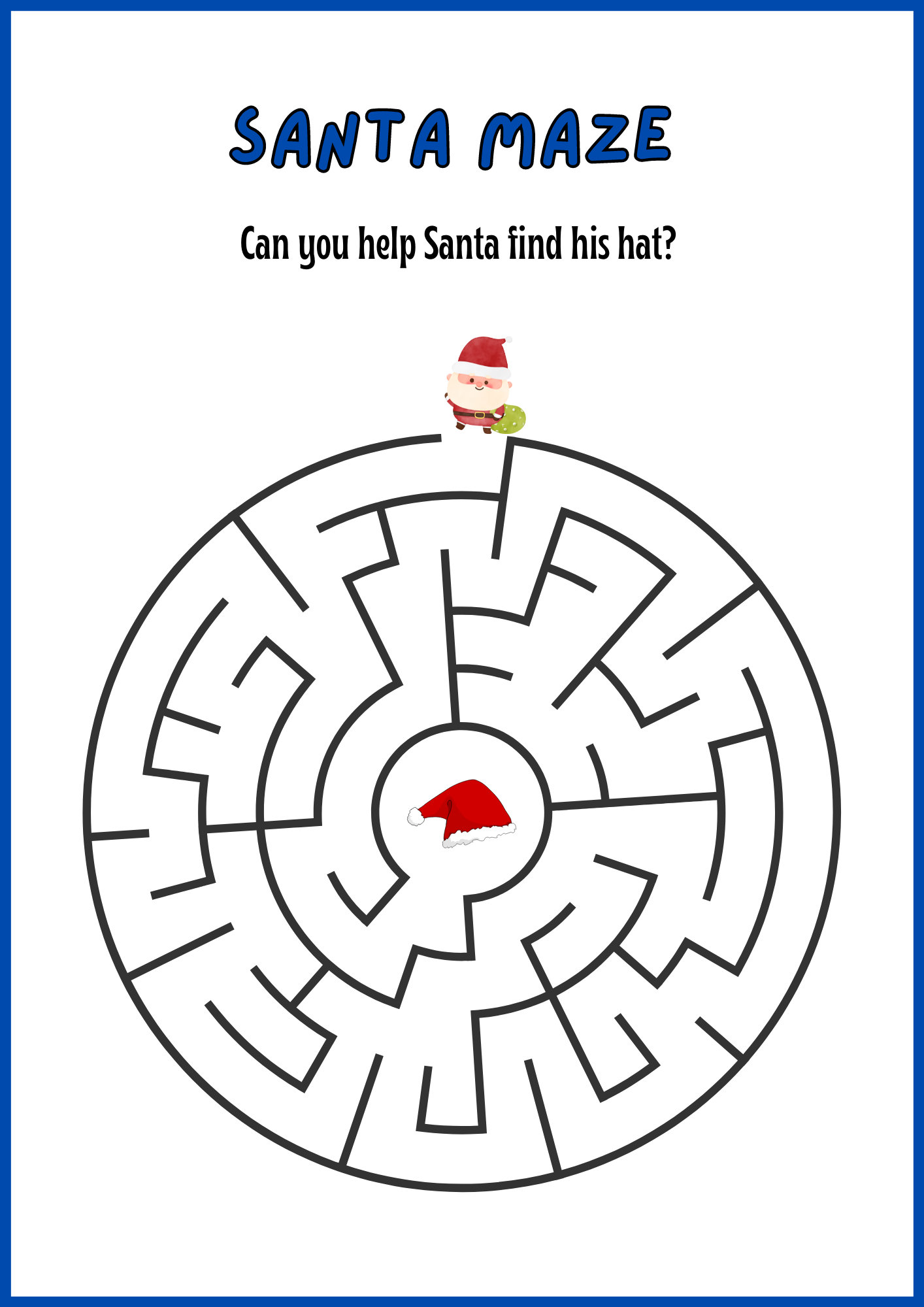 Santa Christmas Printable Activity Pages - Etsy
