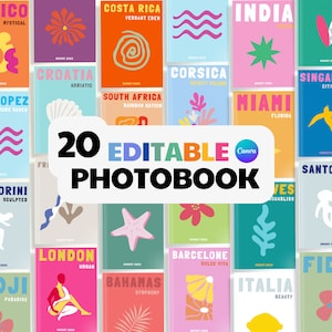 20 Assouline Printed Photo Book Models - Home Decoration and Personalized Gift. Customizable travel photo book on Canva.