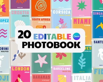 20 modelli di libri fotografici stampati Assouline: decorazioni per la casa e regali personalizzati. Fotolibro di viaggio personalizzabile su Canva.