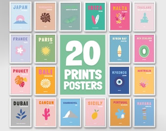 20 models of posters and posters with Assouline style print - Home decoration and easy, inexpensive gift Aesthetic interior decoration