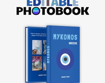 Mykonos trendy travel printed photo book template - Assouline PHOTO BOOK