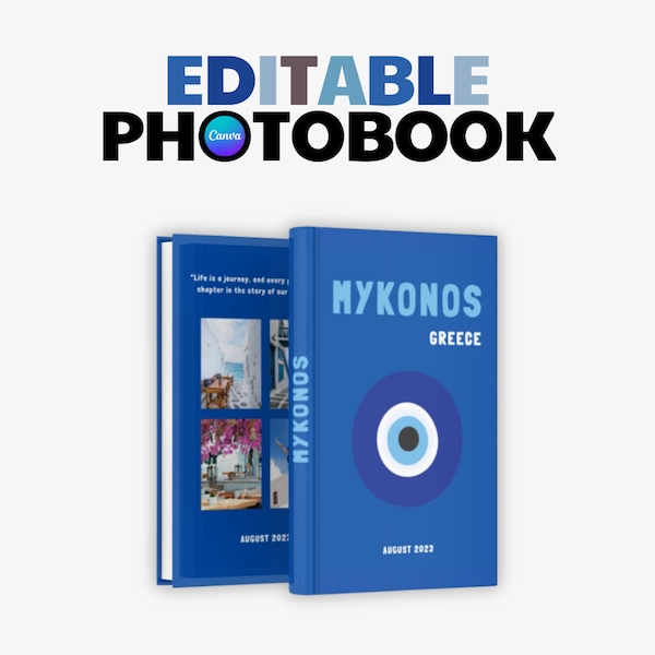 Plantilla para libro de fotos impreso de viajes de moda de Mykonos - Assouline PHOTO BOOK