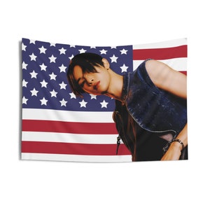 Riize Sungchan Fancon America Flag Banner, Riize Members Kpop Flag, Siren Riize Merch, Gift Ideas for Briize, Birthday Gift & Concert Merch