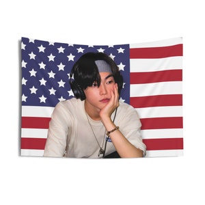 RIIZE Seunghan America Flag Banner, Riize Members Kpop Flag, 119 Riize Merch, Gift Ideas for BRIIZE Kpop Fan, Birthday Gift & Concert Merch