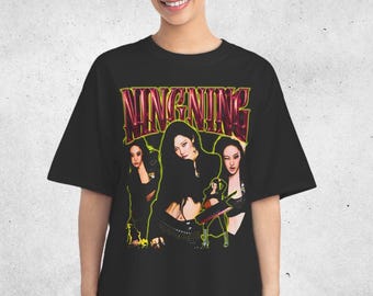 Aespa Ningning Rich Man Vintage Bootleg T-shirt: Oversized Kpop