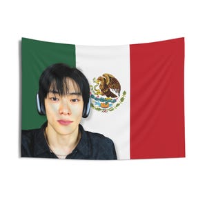 NCT 127 Jaehyun Mewing Mexico Flag, Nct Fact Check Kpop Flag, Nct 127 2024 Tour Merch, Gift Ideas for Nctzen, Birthday Gift & Concert Merch