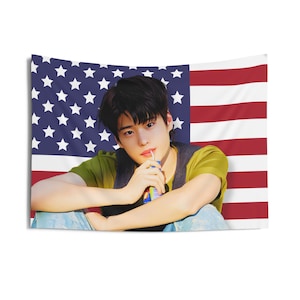 RIIZE Sohee America Flag Banner, Riize Members Kpop Flag, 119 Riize Merch, Gift Ideas for BRIIZE Kpop Fan, Birthday Gift & Concert Merch