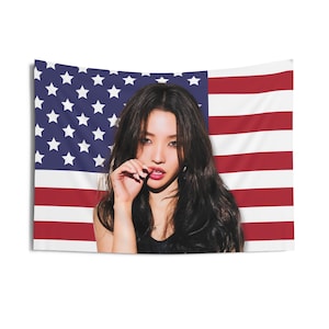 Gidle Soyeon America Flag Banner, Soyeon G Idle Wife Kpop Flag, Gidle Members Merch, Gift Ideas for Neverland, Birthday Gift & Concert Merch