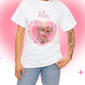 STRAY KIDS Felix Coquette Bow Kpop Shirt, Skz 2024 Tour Merch, Straykids Concert Shirt, Gift Ideas for STAYS, Birthday Gift & Concert Merch