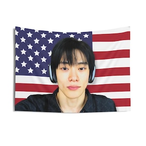 NCT NCT127 ジェヒョン　アメリカツアー入場トレカ Nct Jaehyun Face Card American Flag, Nct Concert Banner, Nct