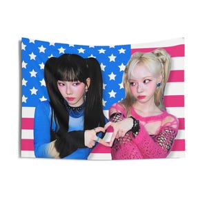 AESPA Winter America Flag Banner, Aespa Winter Drama Kpop