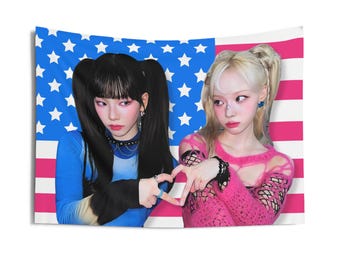 AESPA Karina Winter America Flag, Aespa Armageddon Kpop Flag, Aespa Supernova Merch, Gift Ideas for MY, Birthday Gift & Concert Merch