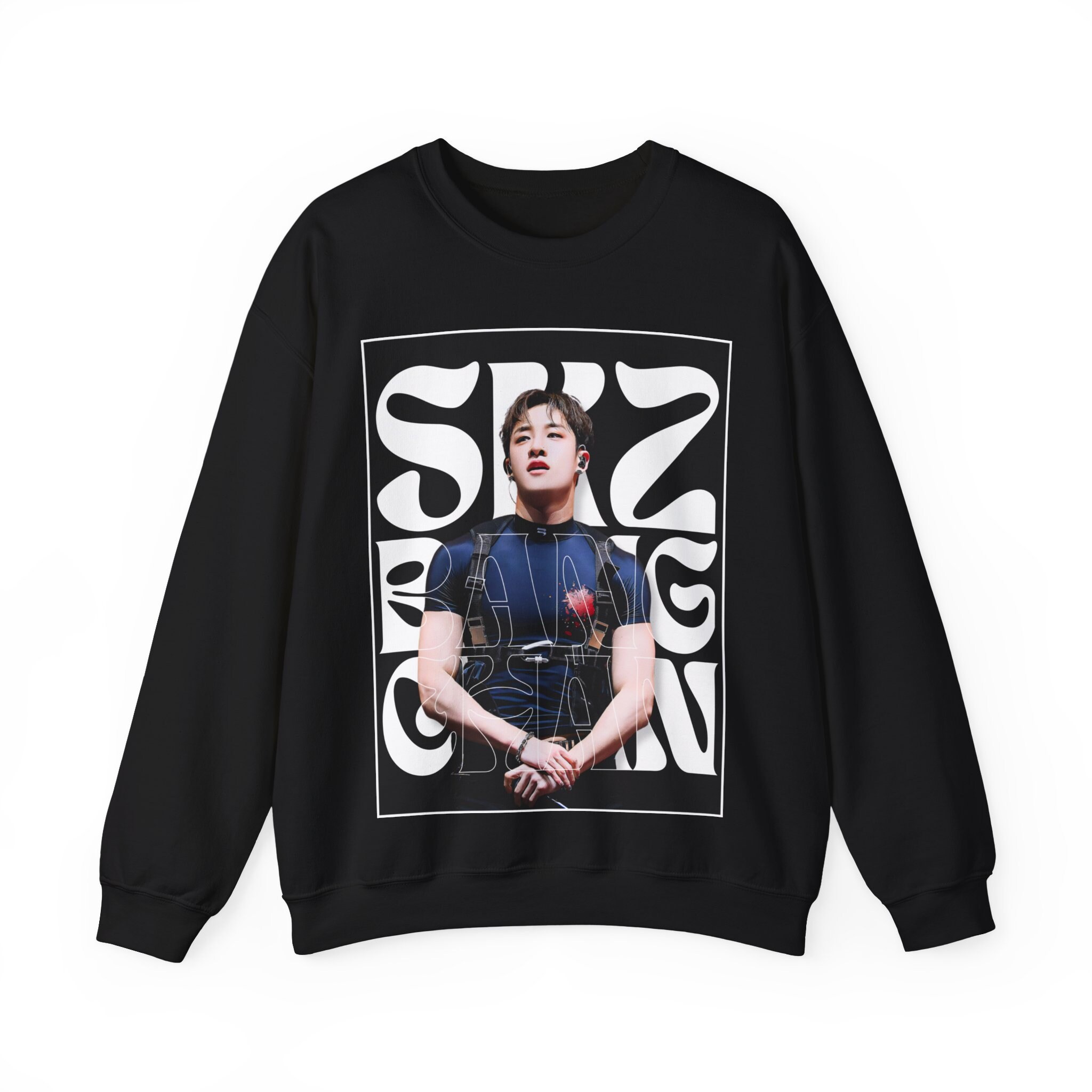 SKZ Bang Chan Sweatshirt, Custom Stray Kids Bang Chan Photo Merch Sweater, Gift Ideas for Kpop Fans STAYS, Birthday Gift and Concert Merch