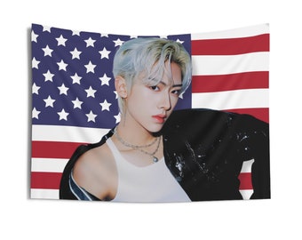 Zb1 Ricky Flag Banner, Zerobaseone Ricky Kpop American Flag Tapestry, Ricky Kpop Merch Decor, Gift Ideas for ZEROSE Kpop Fan