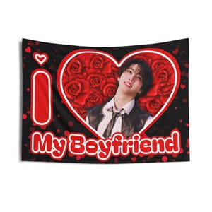 Skz Han Jisung I Love My Boyfriend Banner, Stray Kids Members Kpop Flag, Skz Tour 2025 Merch, Gift Idea Stays, Birthday Gift & Concert Merch