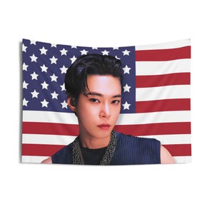 NCT Doyoung America Flag, NCT U Members DoJaeJung Kpop Flag, Fact Check Nct Merch, Gift Ideas for Nctzens, Birthday Gift & Concert Merch