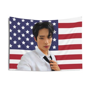 P1HARMONY Keeho America Flag, P1harmony Tour 2024 Kpop Flag, P1harmony Killin It Merch, Gift Ideas for P1ece, Birthday Gift & Concert Merch