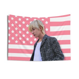 NCT Dream Renjun America Flag Banner, Nct Members Kpop Flag, Nct Nation Merch, Gift Ideas for NCTzen Fan, Birthday Gift and Concert Merch