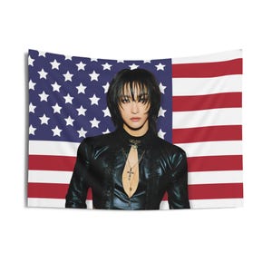 Ateez Seonghwa Fantasy America Flag Banner, Ateez Members Kpop Flag, Ateez Tour 2025 Merch, Gift Ideas Atiny, Birthday Gift Concert Merch