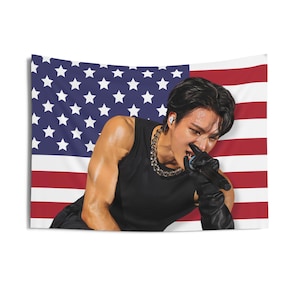 NCT Jeno America Flag Banner, NCT Members  Kpop Flag, NCT Dream Merch, Gift Ideas for Nctzen  Kpop Fan, Birthday Gift and Concert Merch
