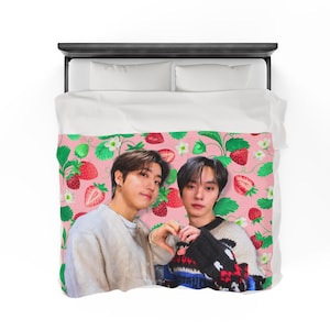Skz Han Lee Know Plush Blanket, Stray Kids Minsung Kpop Blanket, Stray Kids Tour Merch, Gift Ideas for Stays, Birthday Gift & Concert Merch