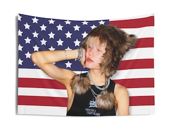 P1harmony Jongseob America Flag Concert Banner
