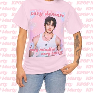 Skz Bang Chan Cute Demure Kpop Shirt, Skz Shirt, Stray Kids Ate 2024 Tour Kpop Merch, Gift Ideas for Stays, Birthday Gift & Concert Merch