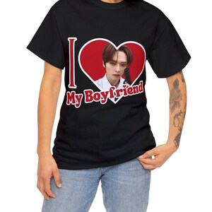 STRAY KIDS Lee Know I Love My Boyfriend Shirt, SKZ Lee Know Photo Merch, Gift Ideas for Kpop Fans Stays, Birthday Gift and Concert Merch