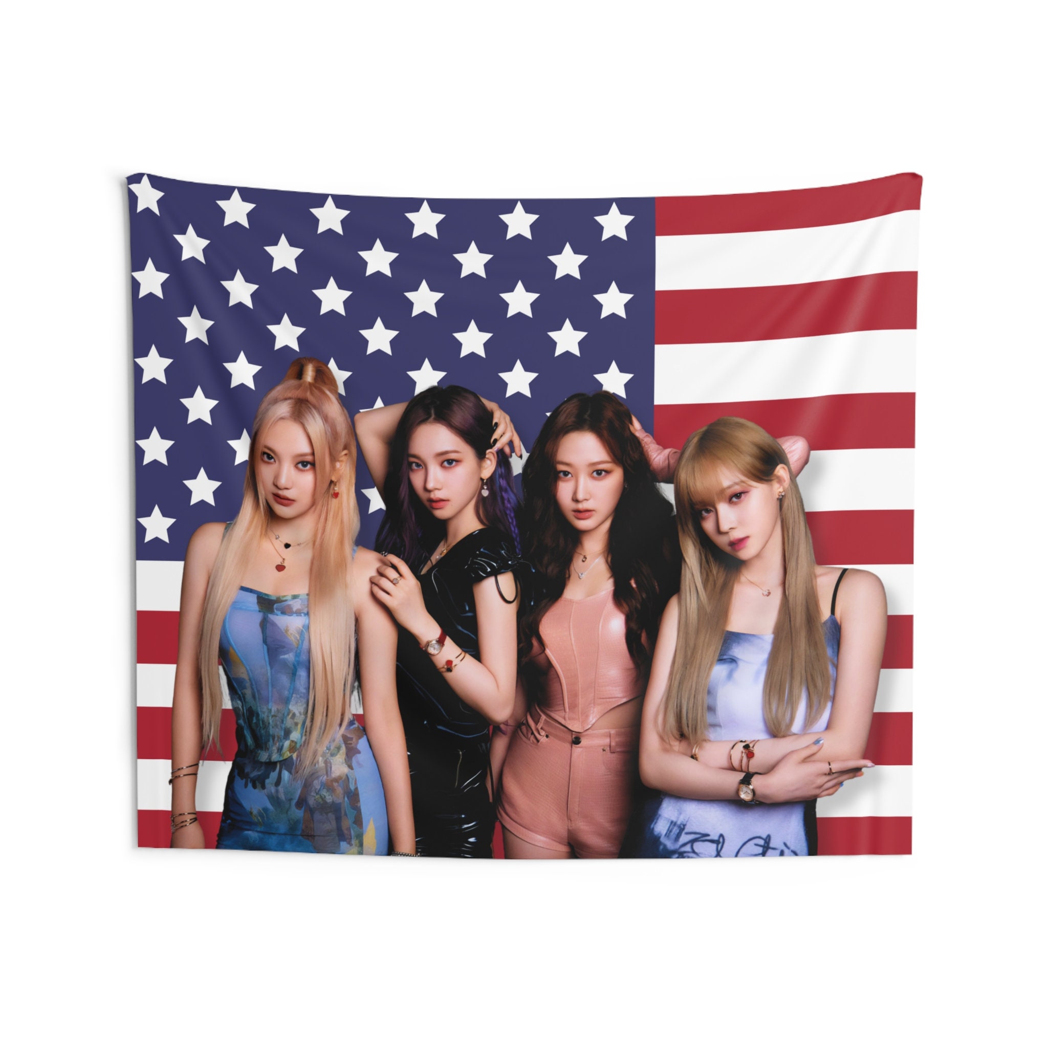 Aespa Group Photo Flag Banner, Aespa Members Kpop American