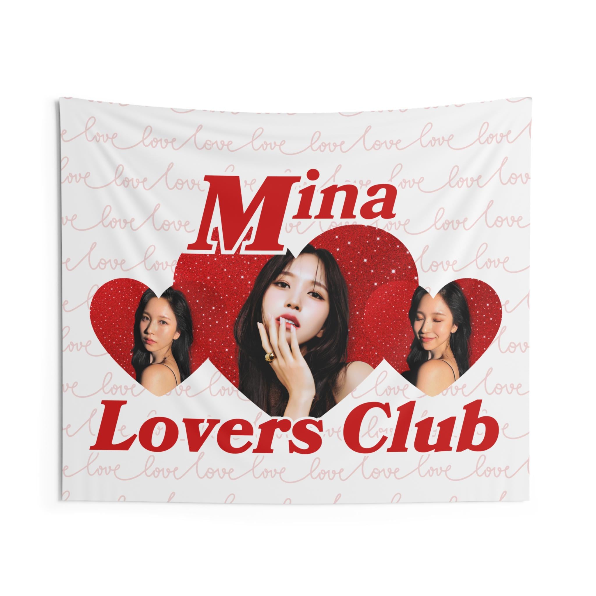 TWICE ミナ フォトコラージュ Lovers Club フラッグバナー：ONCE Kpop