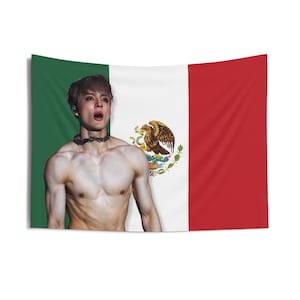 NCT Jeno Shirtless Mexico Flag, NCT Dream Smoothie Kpop Flag, NCT Dream Members Merch, Gift Ideas for Nctzen, Birthday Gift & Concert Merch