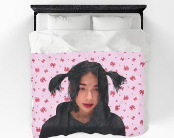 SKZ Hyunjin Pigtails Cute Stray Kids Blanket, Hyunjin Skz Blanket, Skz Hyunjin Kpop Merch, Gift for Stray Kids Skz Fan, Kpop Fan Gift Ideas
